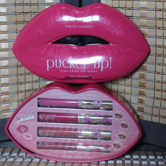 Beauty Concepts Pucker Up High Shine Lip Gloss Set - Picture 1 of 7